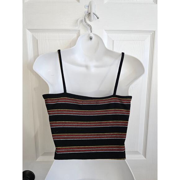 Urban Outfitters Spaghetti Strap Zipper Front Crop Tank Size M - Picture 2 of 3